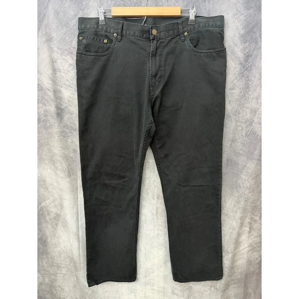 Polo Ralph Lauren Mens Black Cotton Twill Straight Leg Pants 38x30 RN41381